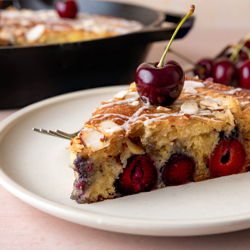 Cherry Almond Skillet Cake (2)