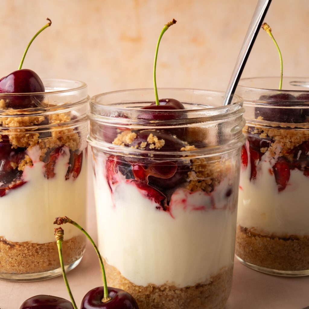 No Bake Cherry Cheesecakes (7)