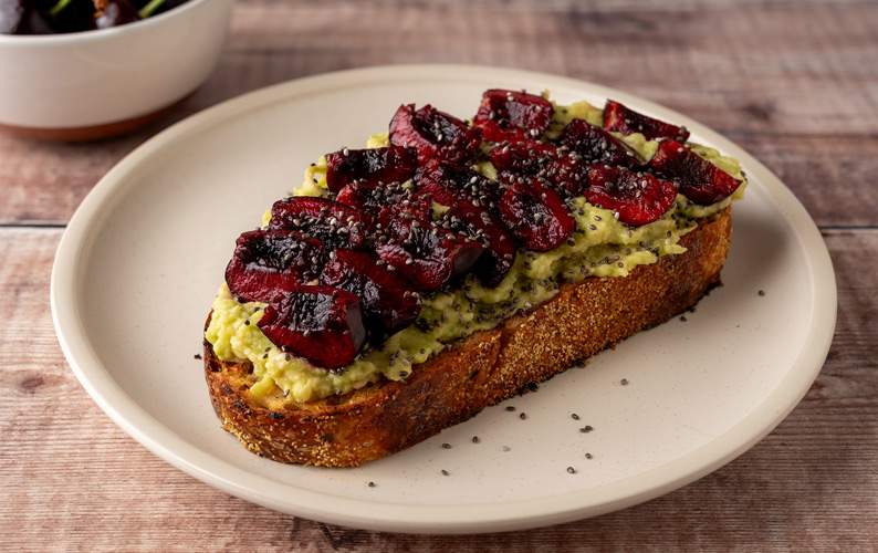 recipe breakfast cherry avocado toast block