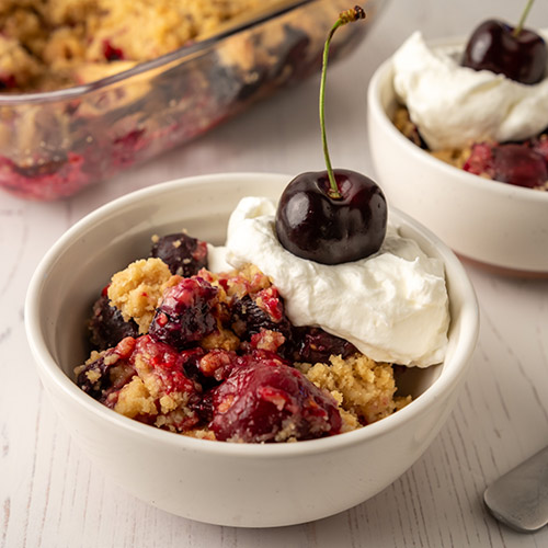 recipe dessert cherry berry crumble thumb
