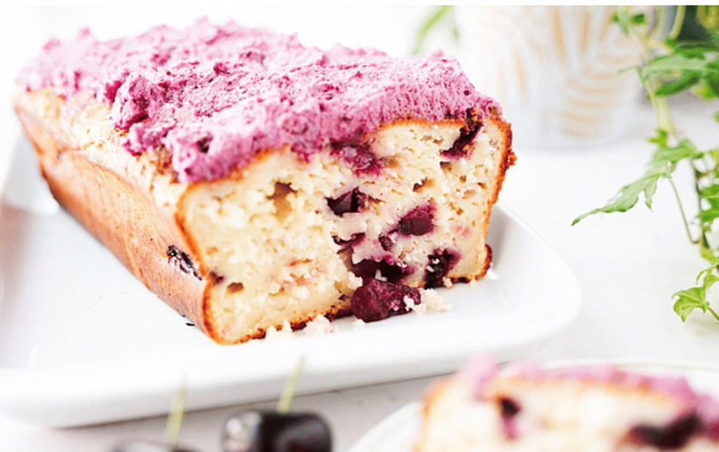 recipe dessert cherry bread frosting block