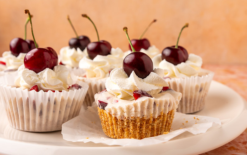 recipe dessert cherry icecream cupcake block