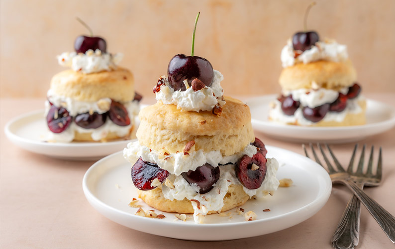 recipe dessert cherry shortcakes block