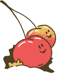 cherries animate bottom left